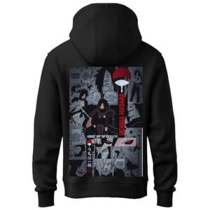Hoodie for Boys Stylish Madara Uchiha Front and Back Printed Anime Hoodie Best Winter Wear Hooded Sweatshirt