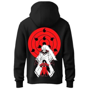 Anime Hoodie for Boys Naruto Series Madara Uchiha Front and Back Printed Hoodies Hooded Sweatshirt Best Winter Wear